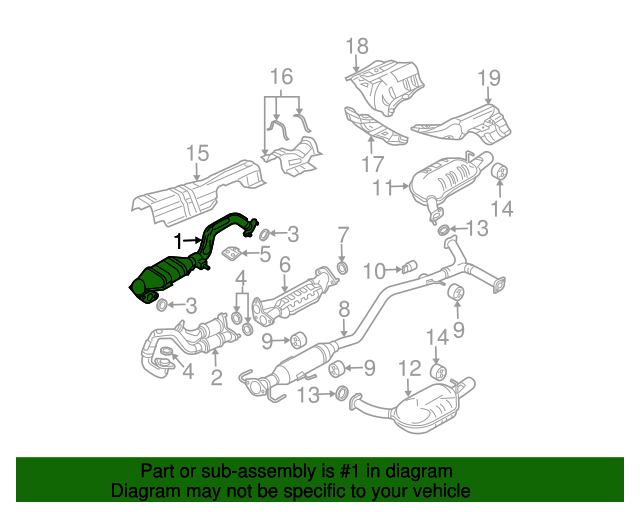 20032005 Mazda 6 Catalytic Converter AJ5920550F QuirkParts