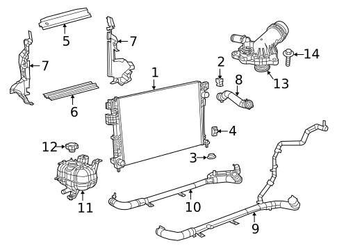 Radiator & Components for 2017 Chrysler Pacifica | Mopar Parts Canada