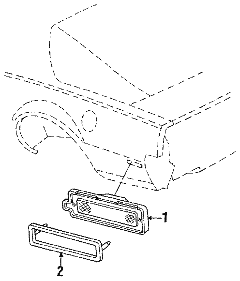 Bezel-Rear Side Mkr Lp - GM (20257451)