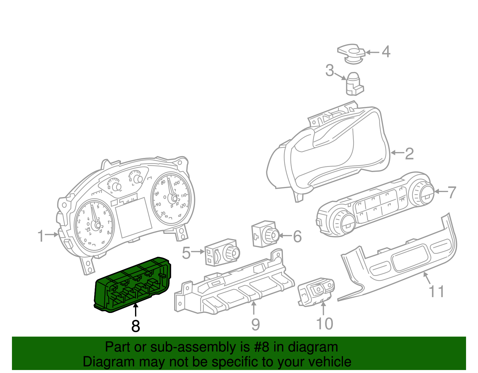 Heating and Air Conditioning Remote Control - GM (84428950)