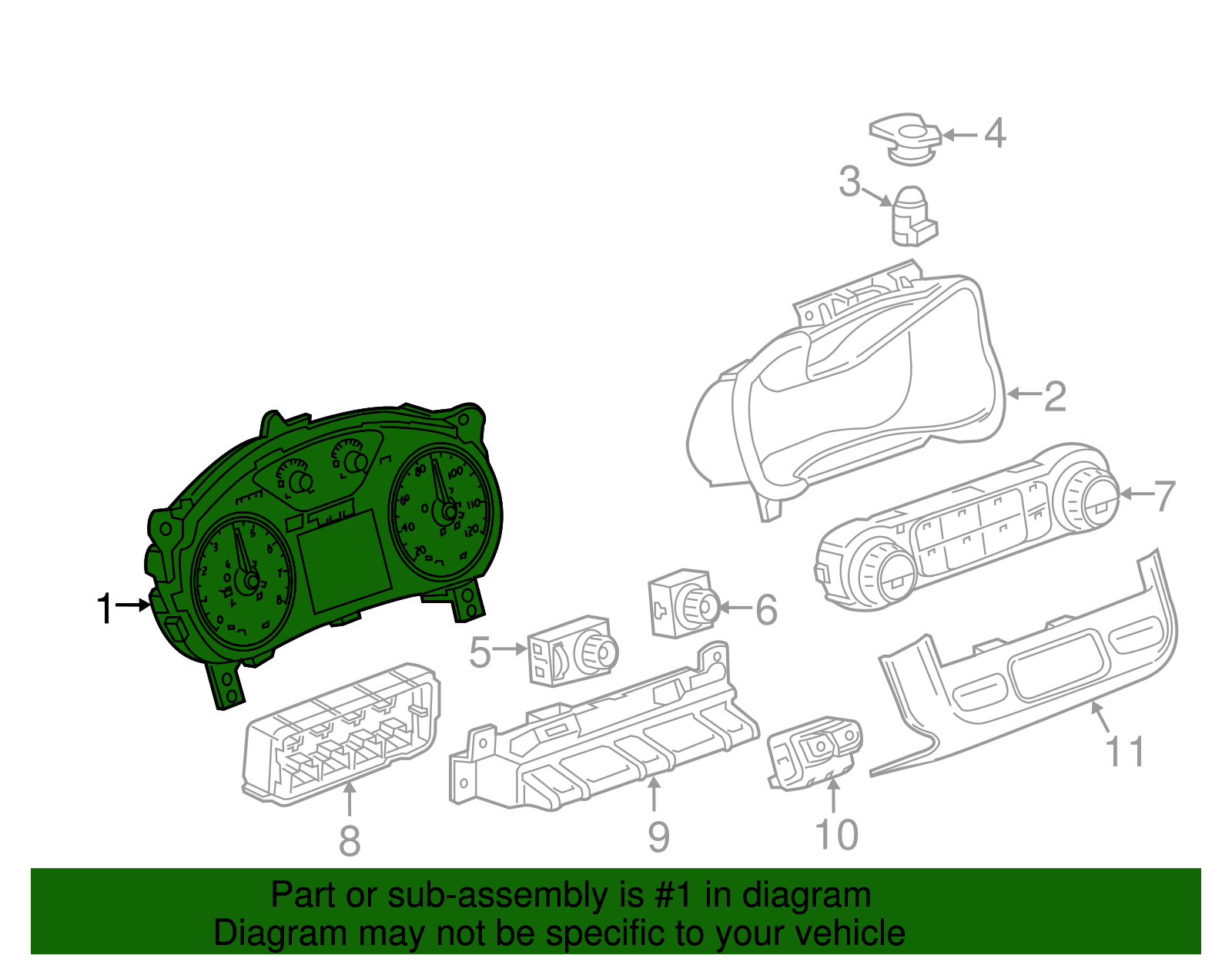 84033923 - Instrument Cluster 2018 GM | Gateway Buick GMC Parts