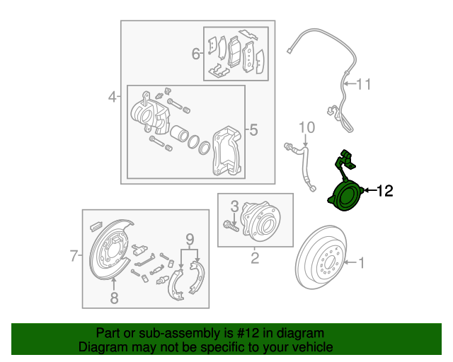 52751B8100 ABS Wheel Speed Sensor 20112021 Kia Kia.Parts Store