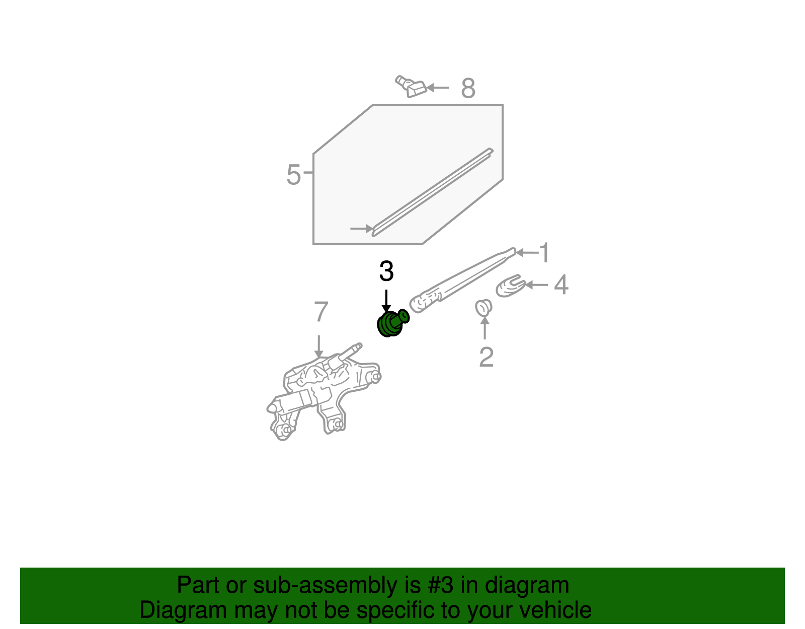 Wiper Arm Grommet - Toyota (85143-AE010)