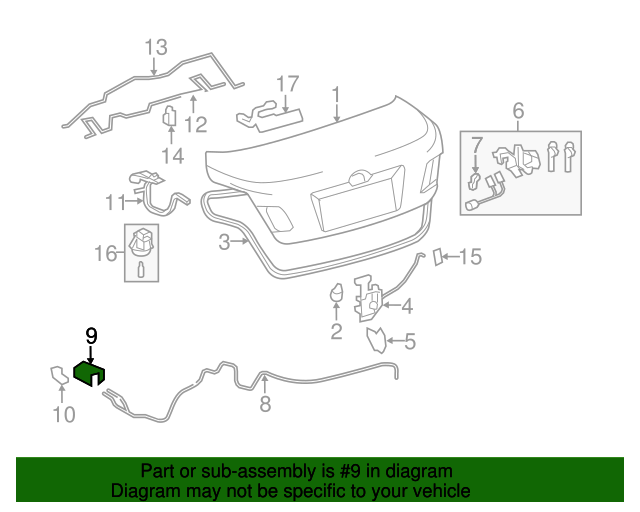 Toyota 64606-06020 Fuel Lid Lock Open Lever Sub Assembly Toyota 64606-06020 Fuel Lid Lock Open Lever Sub Assembly