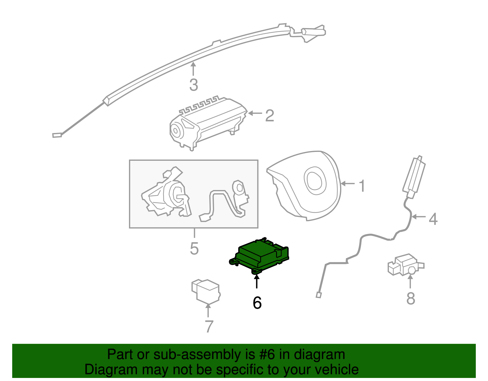 Airbag Sensing and Diagnostic Module - GM (92245736)