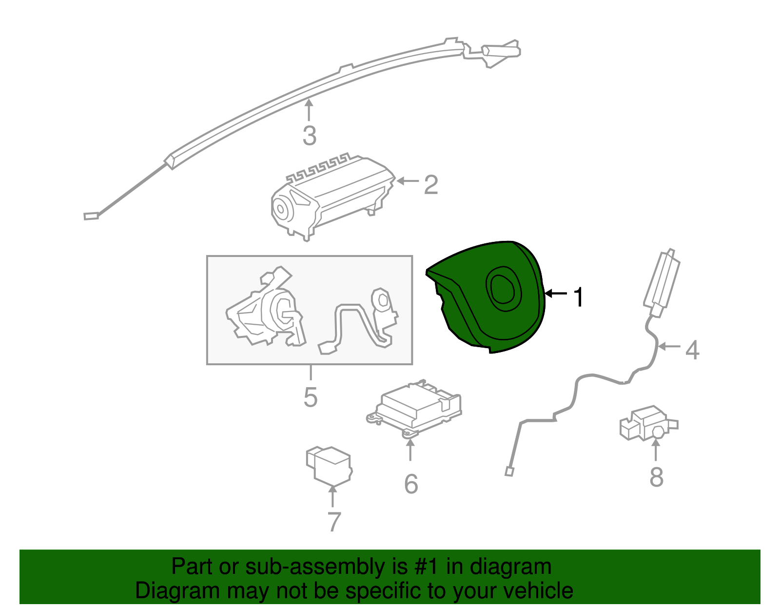 Steering Wheel Airbag - GM (92204561)