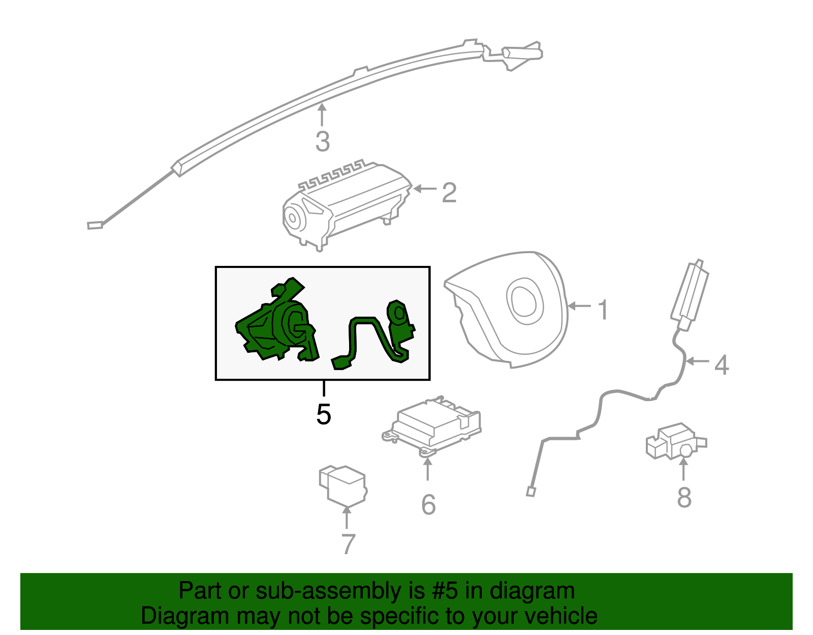 Steering Wheel Airbag Coil - GM (92234063)