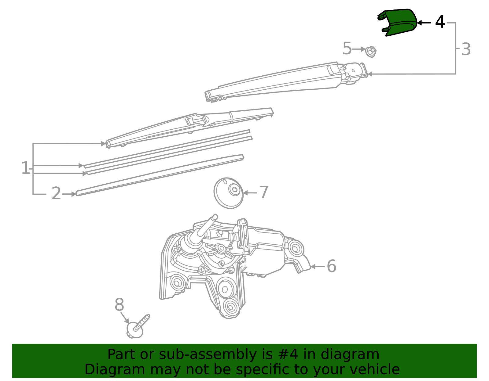 Wiper Arm Cap - Toyota (85292-0E040)