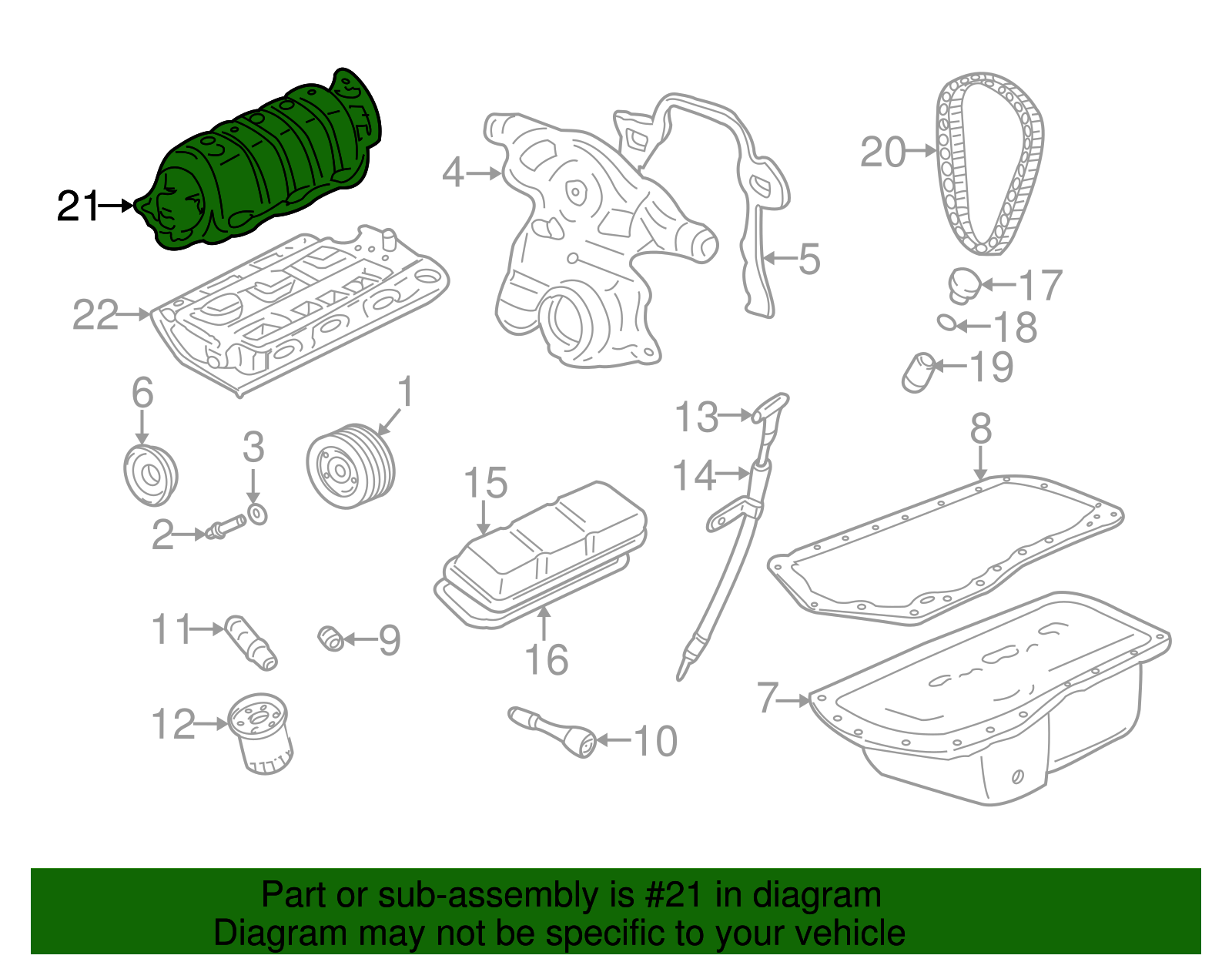 Upper Intake Manifold Kit with Inserts and Stud - GM (89017272)