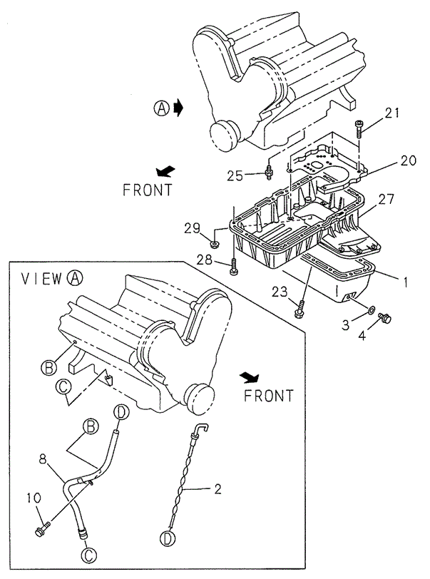 Oil Pan - Oil Dipstick for 2002 Honda Passport #0