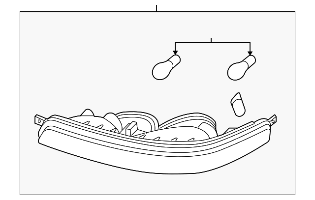 Passenger Side Front Turn Signal Lamp - GM (96540364)