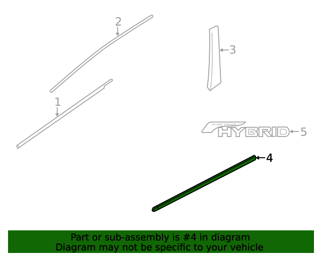 20142020 Nissan Rogue Lower Molding 808774BA0A Nissan Parts Plus