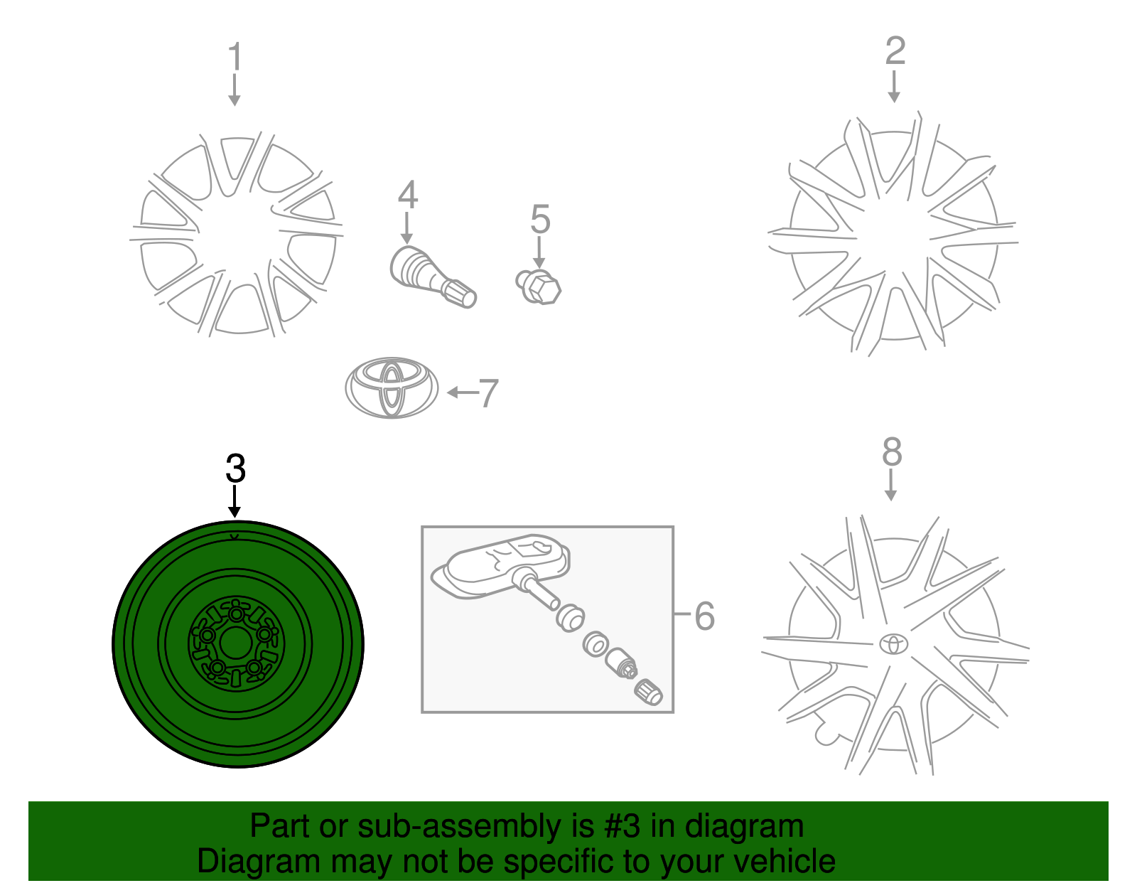 Spare Tire - Scion (42611-75101)