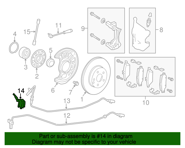 20142020 MercedesBenz ABS Sensor Mount Bracket 2465461843 MB