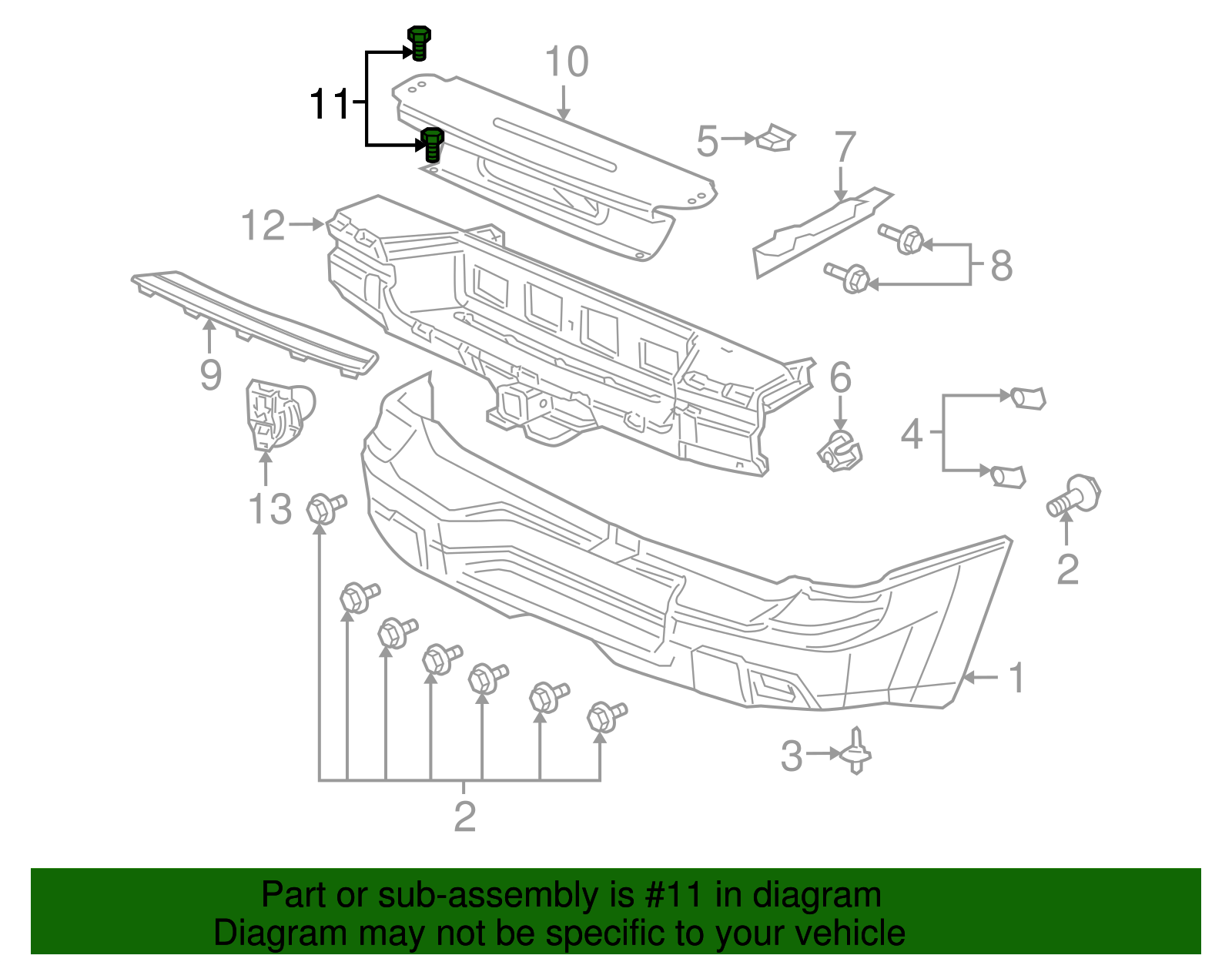 M6x1x22 Power Steering Gear Inlet Hose Clip Bolt - GM (11519806)