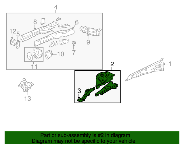 Genuine Acura 60750-ST7-300ZZ Shock Absorber Housing