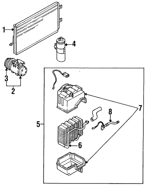 Condenser, Compressor & Lines for 1988 Mazda RX-7 | Mazda-Parts
