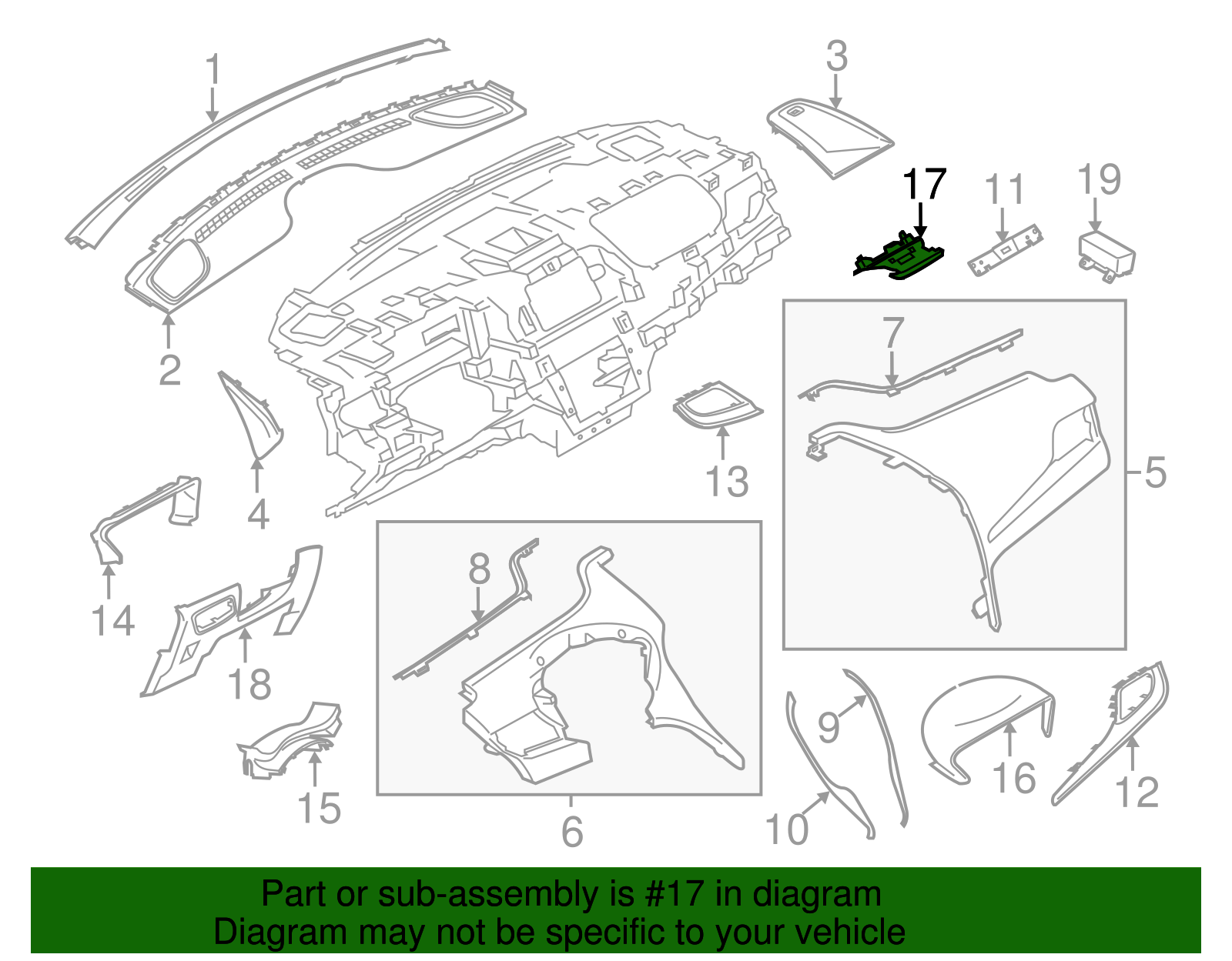 Center Panel - Ford (GJ7Z-7804608-AA)