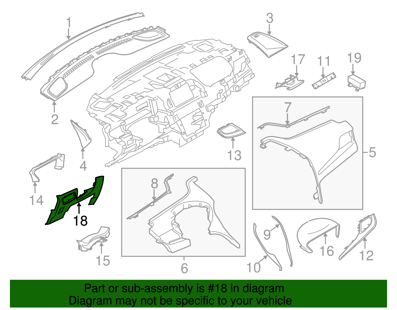 Lower Trim - Ford (GJ7Z-7804459-AA)