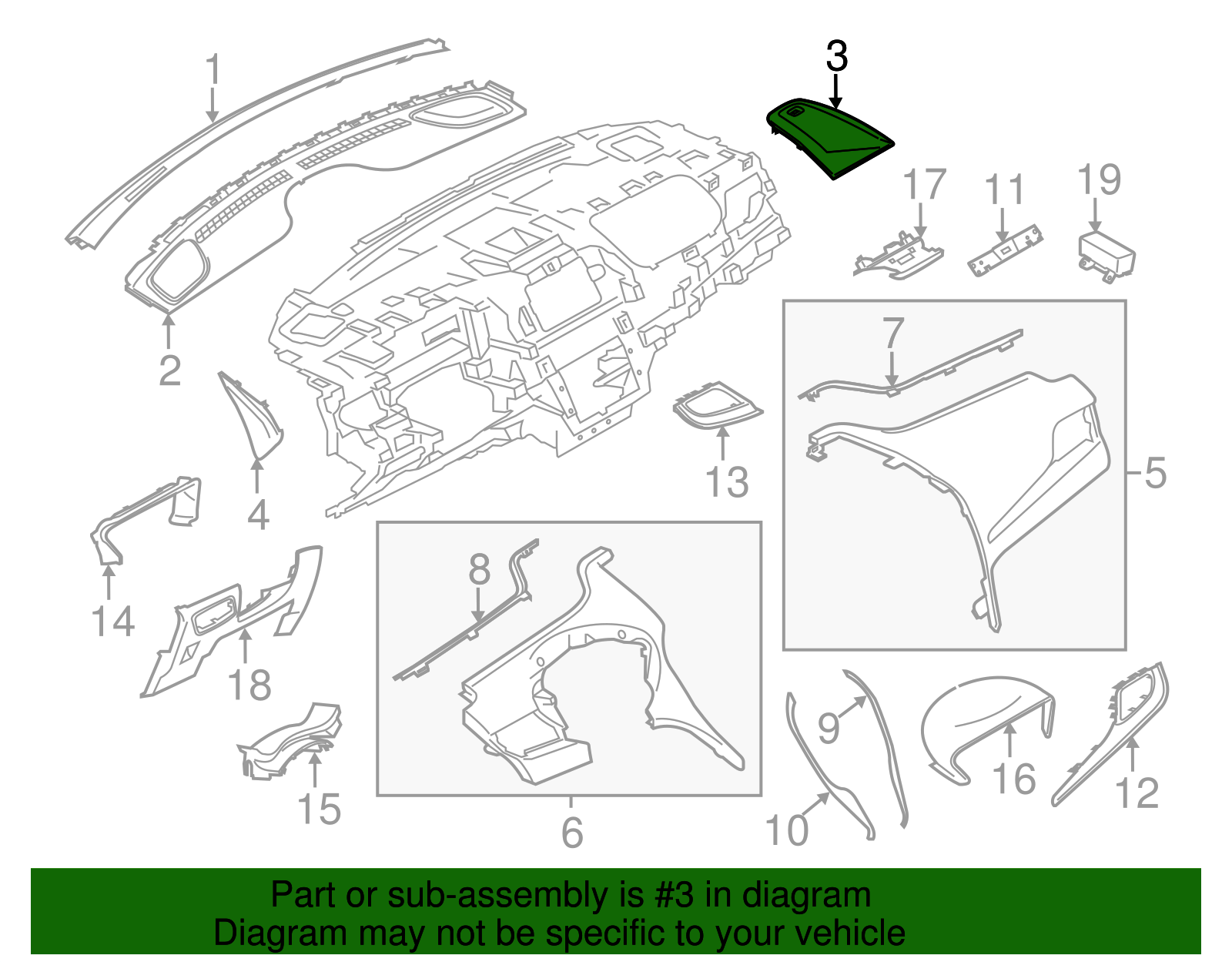Speaker Grille - Ford (GJ7Z-18978-AA)