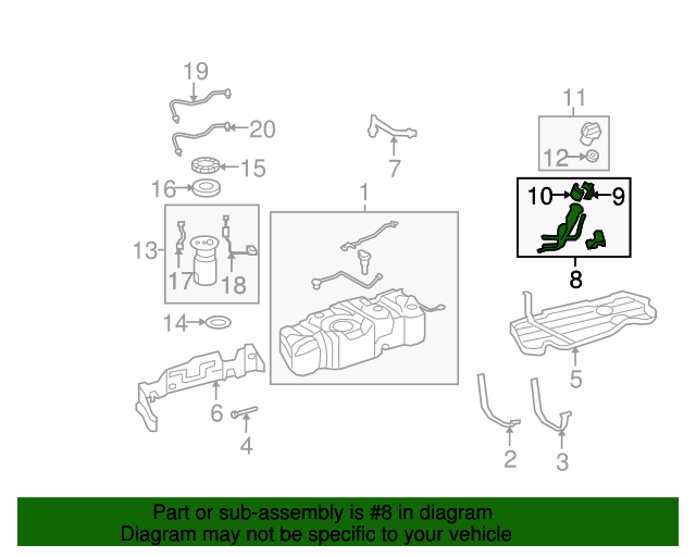 20072014 Toyota Tundra Fuel Filler Neck 772010C081 Toyota Parts Center