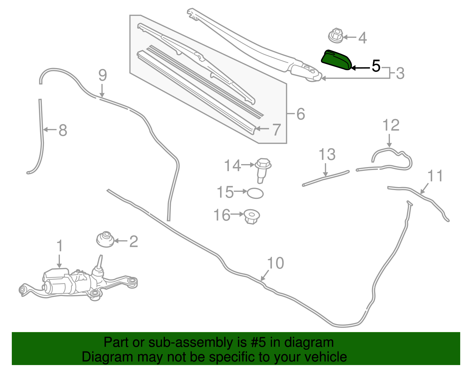 Wiper Arm Cover - Toyota (85292-47050)