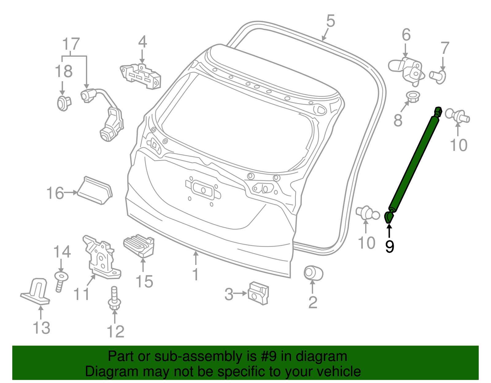 74870-T7J-H01 - Support Cylinder 2016-2018 Honda HR-V | Honda Parts Online