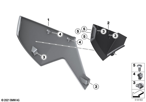 Motorcycle Trim Section, Windshield for 2024 BMW-Motorrad CE 04 