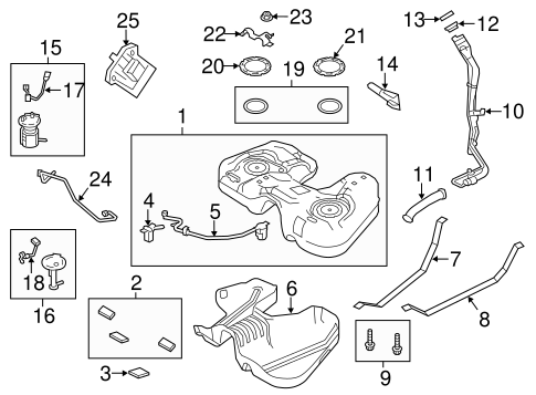 Fuel System Components for 2016 Ford Taurus #0