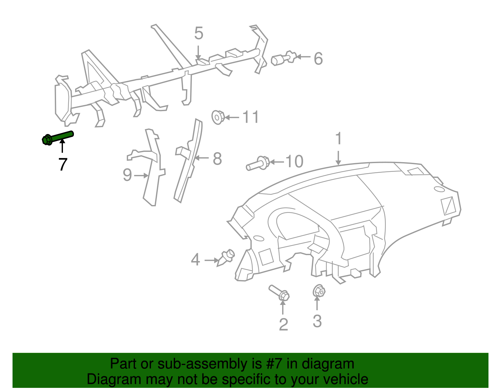 Reinforcement Bolt - Toyota (90080-11658)