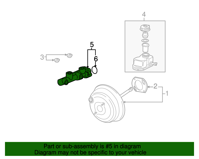 34336760461 20002006 BMW X5 Brake Booster (34336760461) BMW of