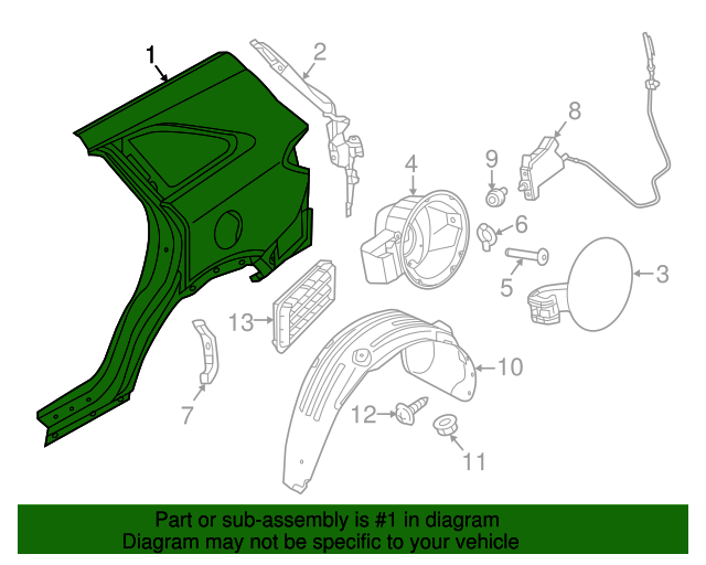 20162020 Kia Sorento Quarter Panel 71503C6C00
