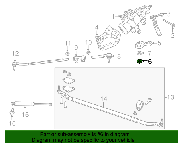 20142018 Ram Pitman Arm Nut 6510199AA