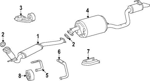 Exhaust Components for 2023 Toyota Highlander Longo Toyota Parts