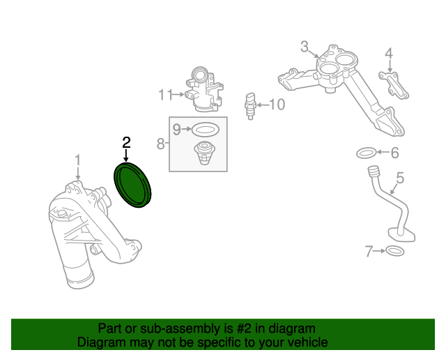 20152023 GM Water Pump Cover Seal 12643779 GM