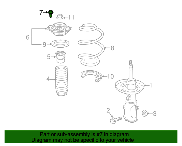 20162021 GM Strut Mount Bolt 11548680