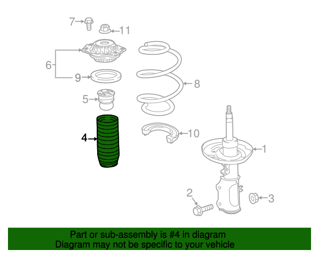 20162023 GM Front Suspension Strut Boot 22961434 Auto Parts Express