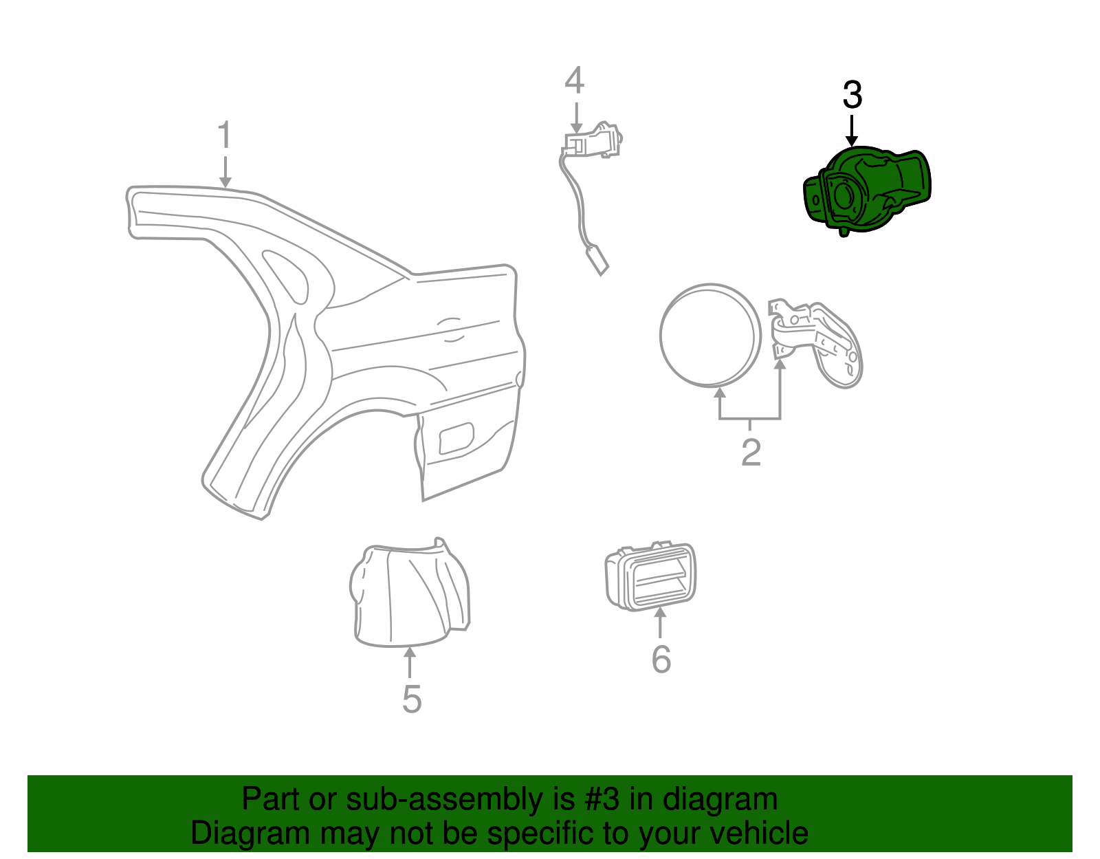 Fuel Pocket - Ford (YF4Z-5427936-AA)