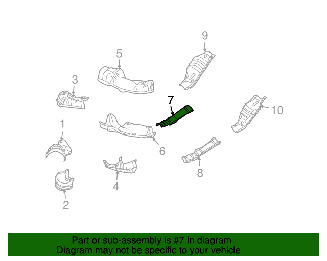 44651AB96A Exhaust Heat Shield 20102022 Subaru Select Subaru Parts