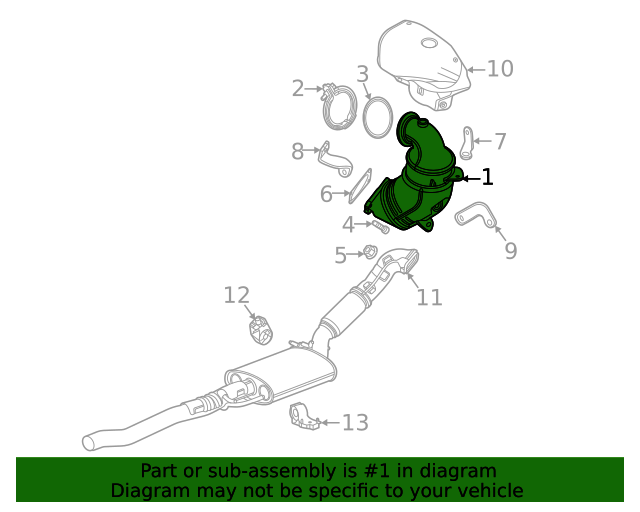 20202021 GM Catalytic Converter 12709243