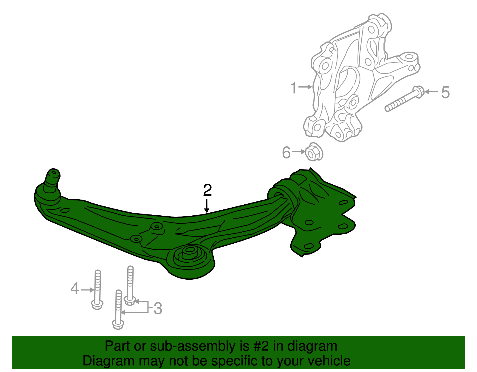 2015-2024 Ford Arm Assembly Front Suspension F2GZ-3079-K