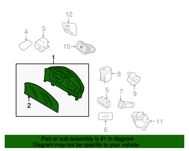 2014-2015 Volvo Instrument Cluster 36001776 | OEM Parts Online 