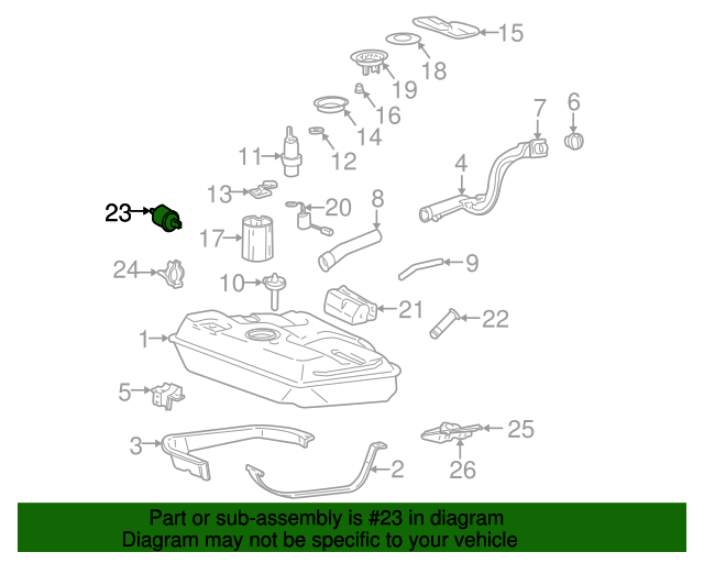 20032005 Hyundai Accent Fuel Filter 3111225700 OEM Parts Online