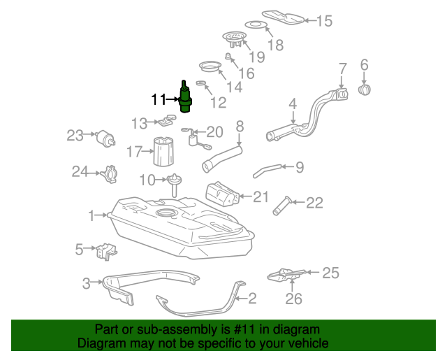 3111125700 Fuel Pump 20032005 Hyundai Accent World OEM Parts