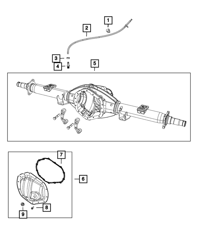 20132018 Ram 3500 Rear Axle Housing 68284071AB My Mopar Parts