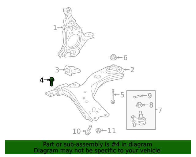 90105-A0383 - Lower Control Arm Front Bolt 2019-2024 Lexus | Longo 