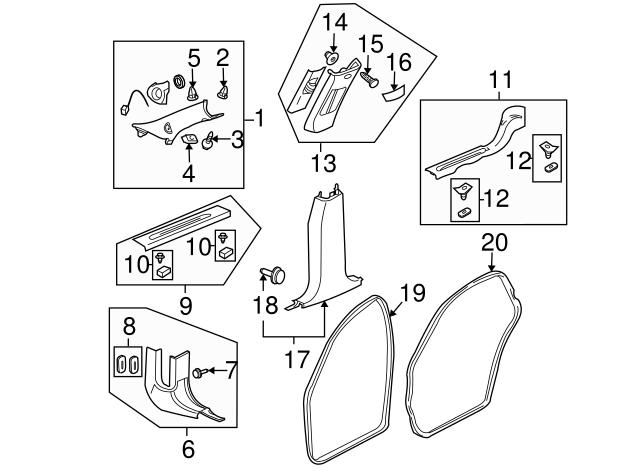 2006-2008 Cadillac DTS Retainer Asm Rr S D Opg Fl 15868994 