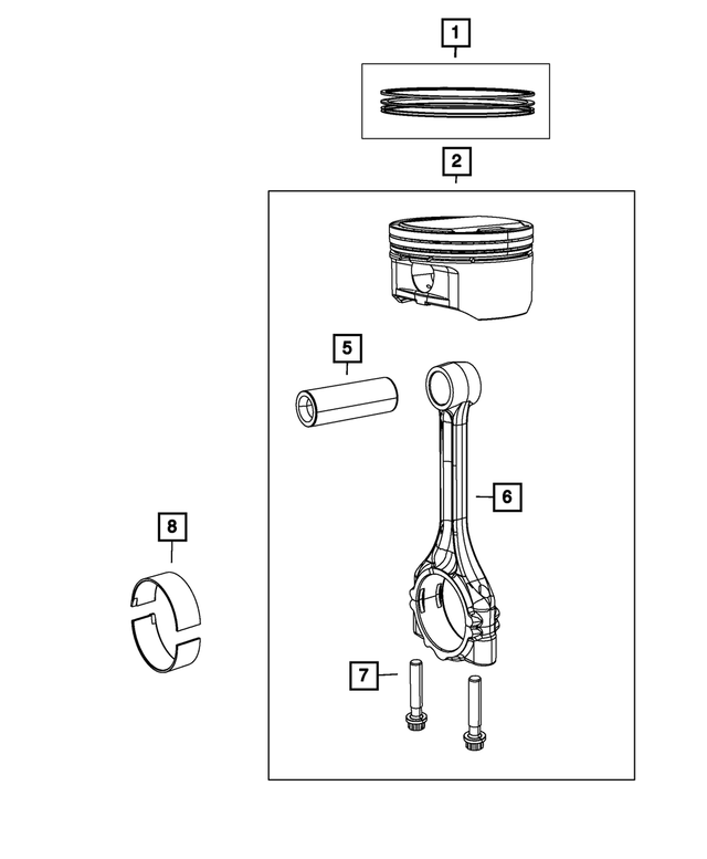 2013-2023 Mopar B-Size Piston Pin And Rod 5048640AA | My Mopar Parts 