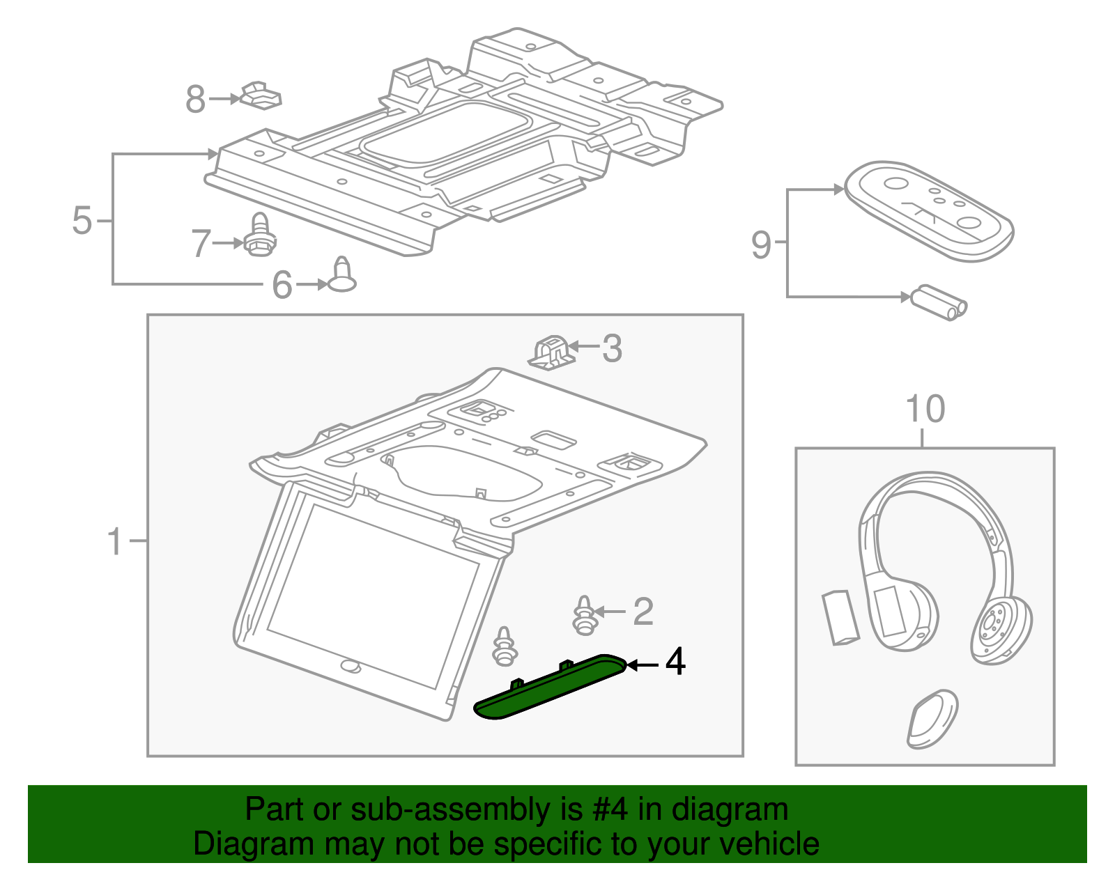 Shale Video Auxiliary Display Cover - GM (84375899)
