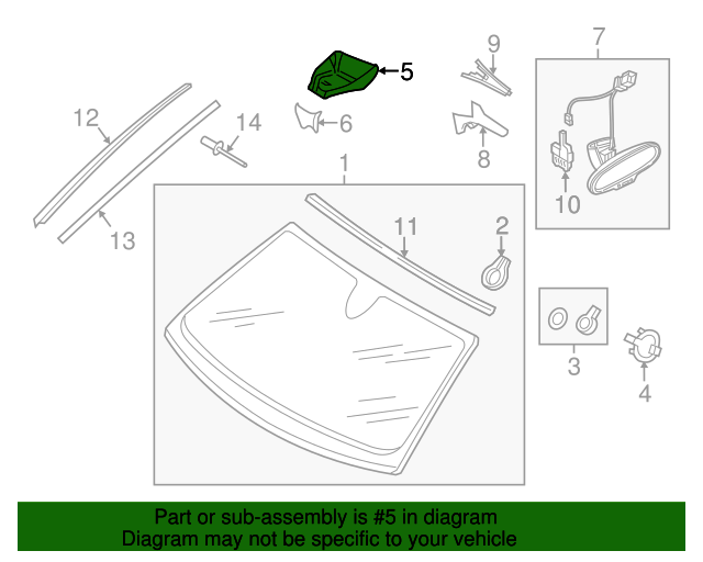 20132018 Audi Rain Sensor Cover 4G0907299AA4PK XportAuto